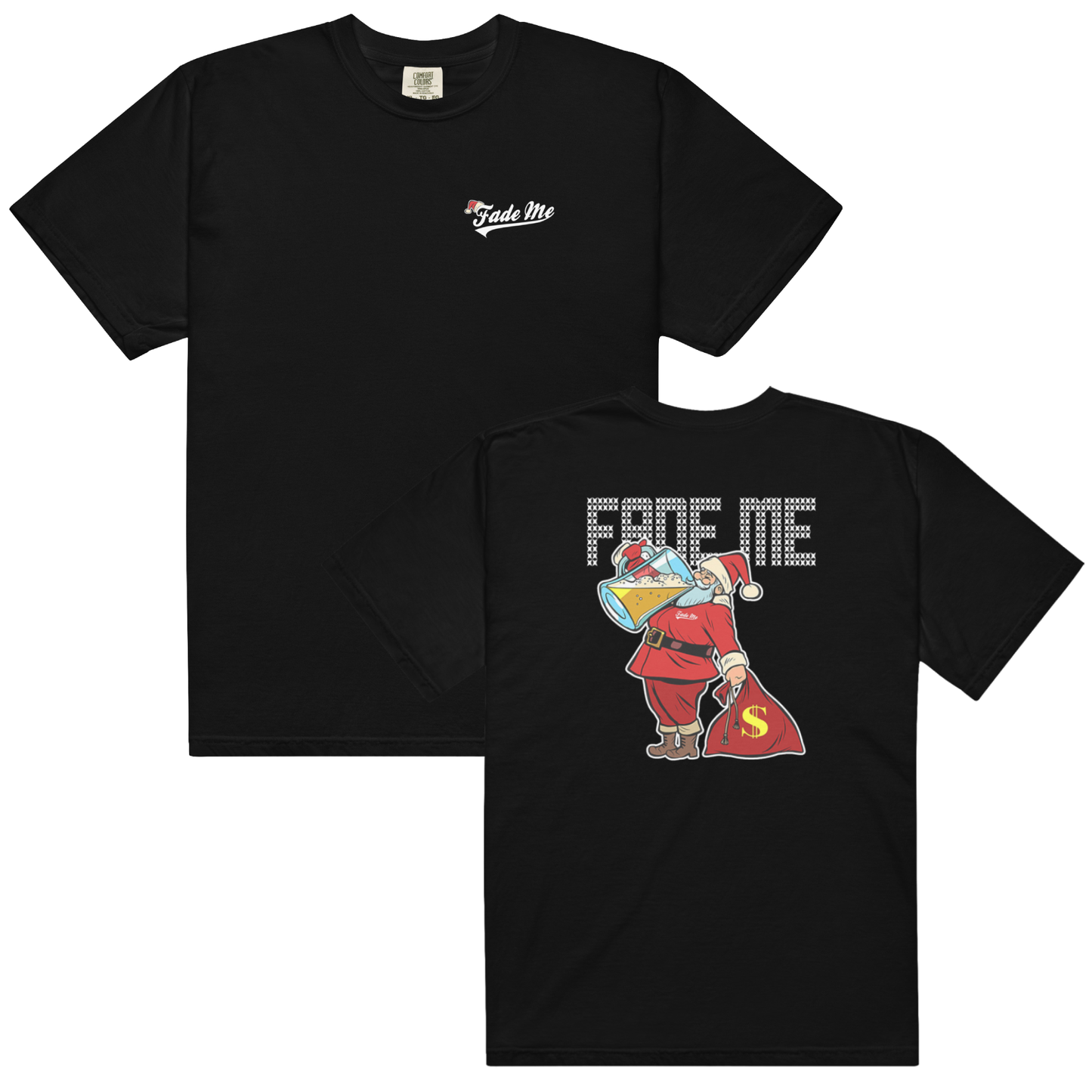 Santa Drinks Holiday Tee