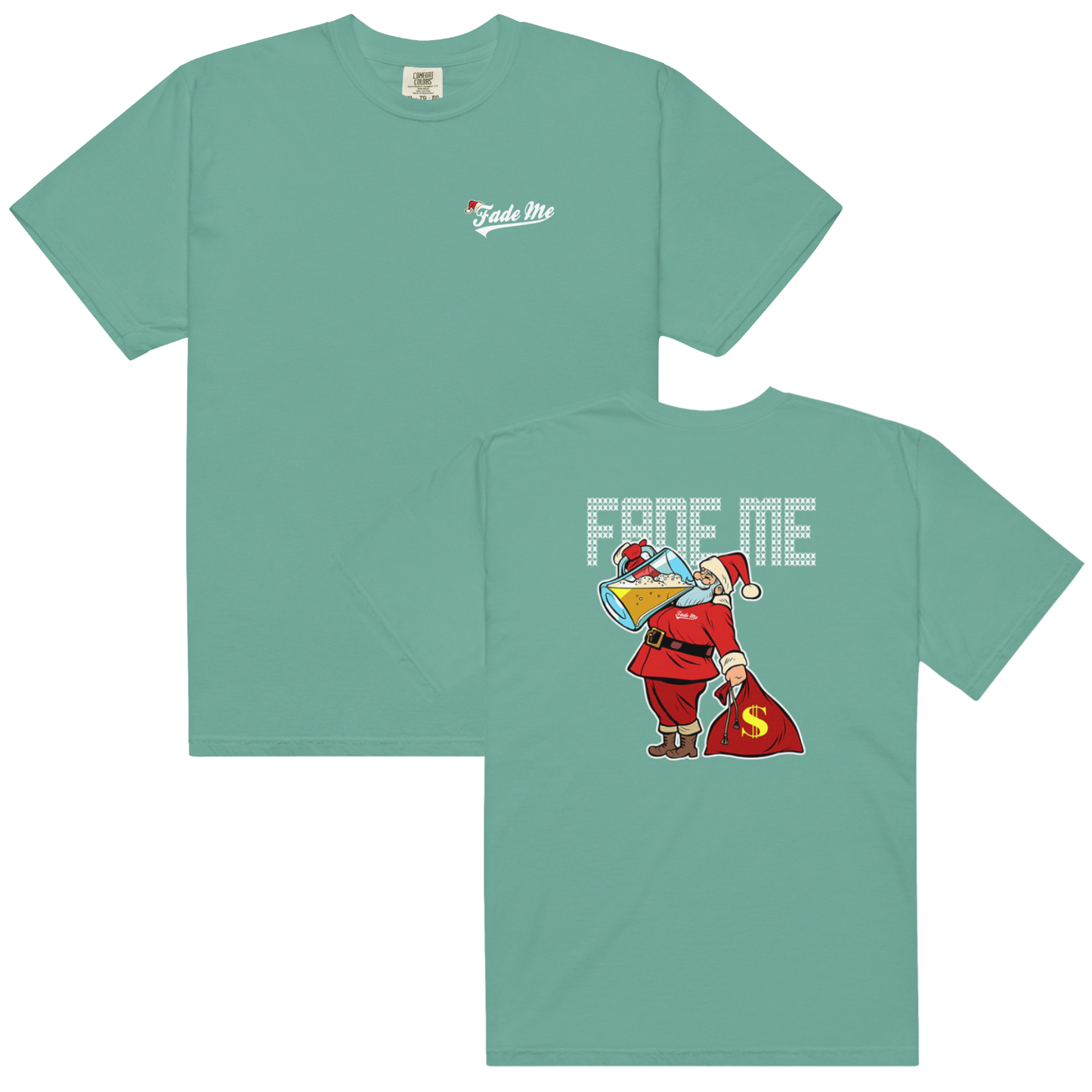 Santa Drinks Holiday Tee