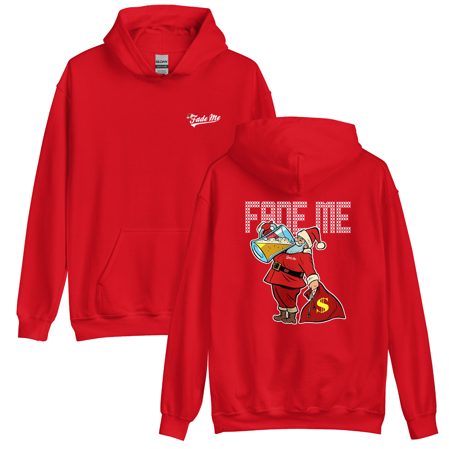 Santa Drinks Holiday Hoodie