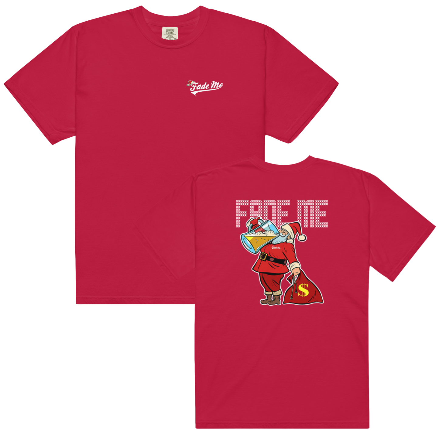 Santa Drinks Holiday Tee