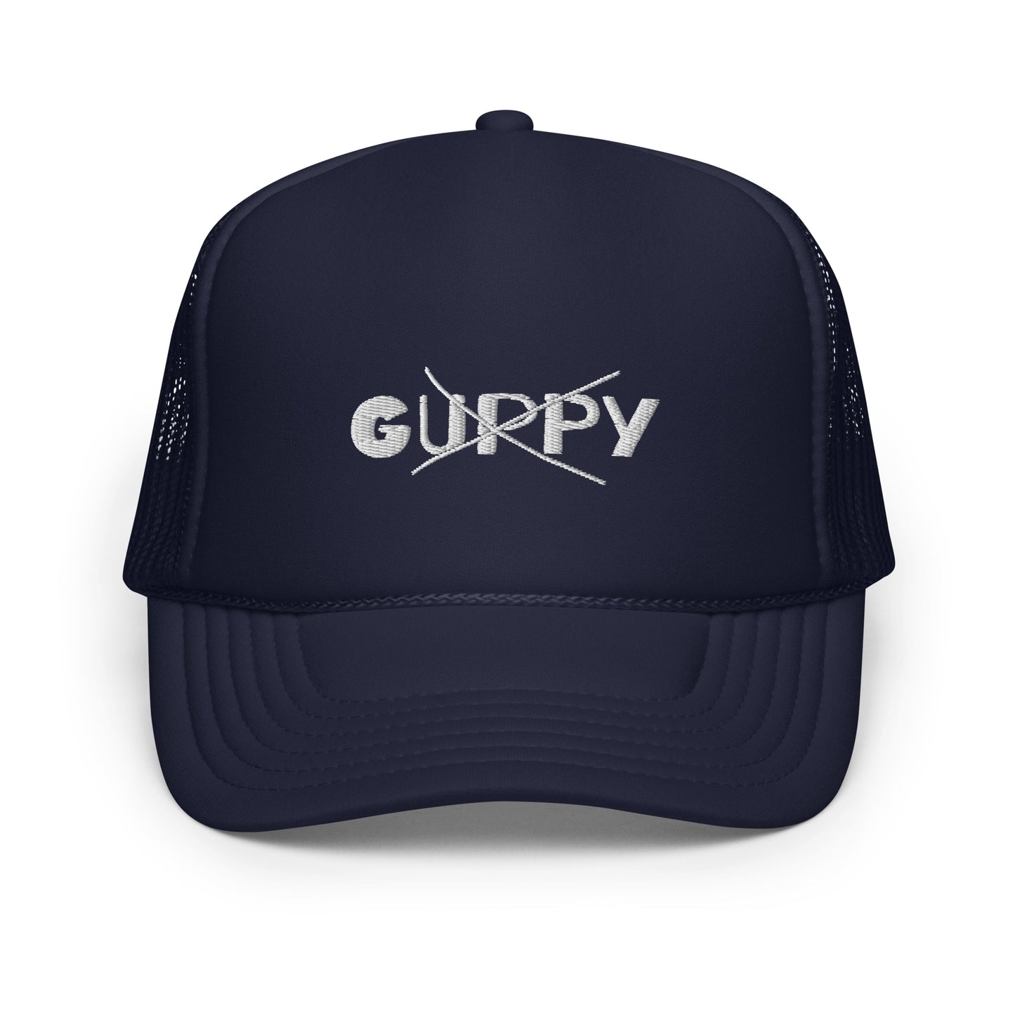 Guppy Cross Out Trucker Snapback Hat