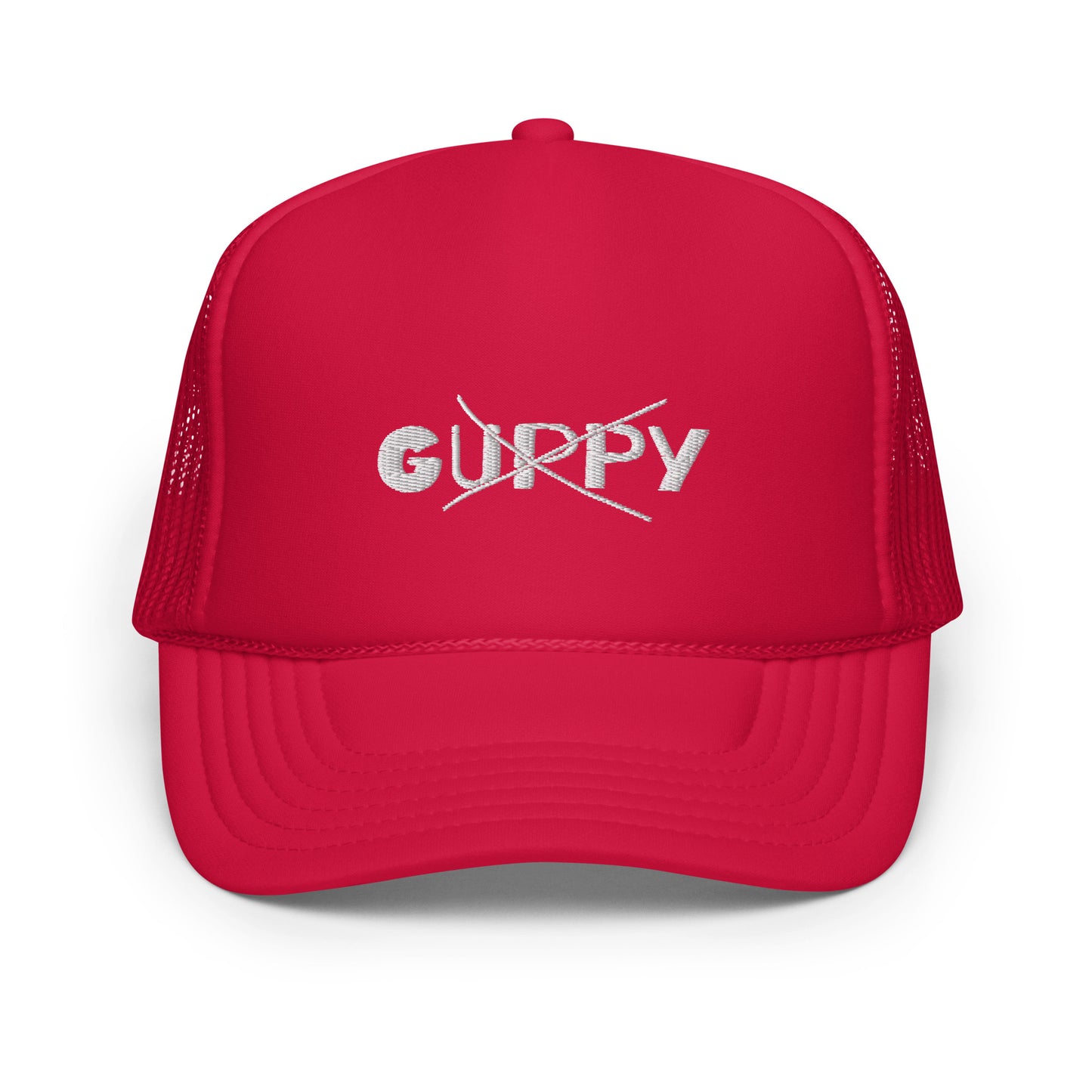Guppy Cross Out Trucker Snapback Hat