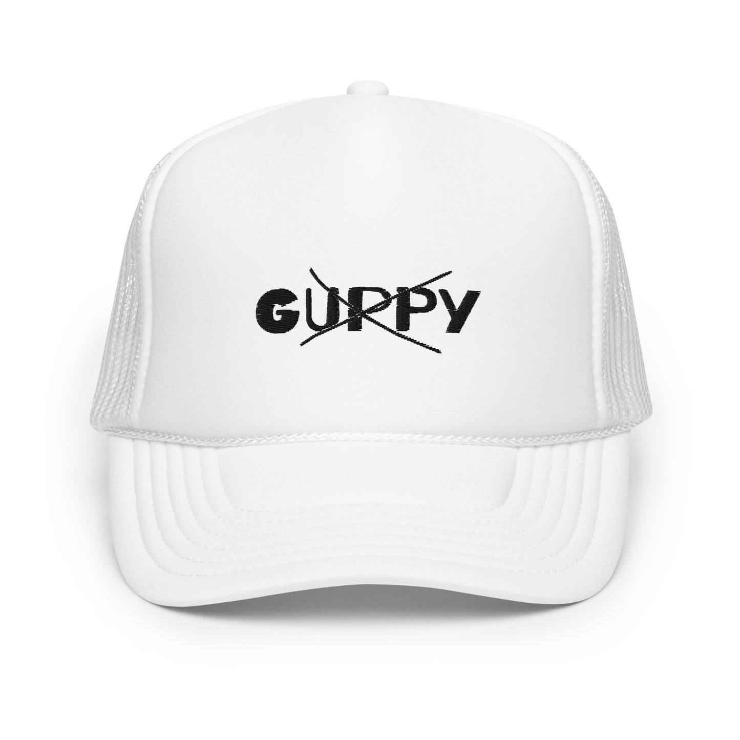 Guppy Cross Out Trucker Snapback Hat